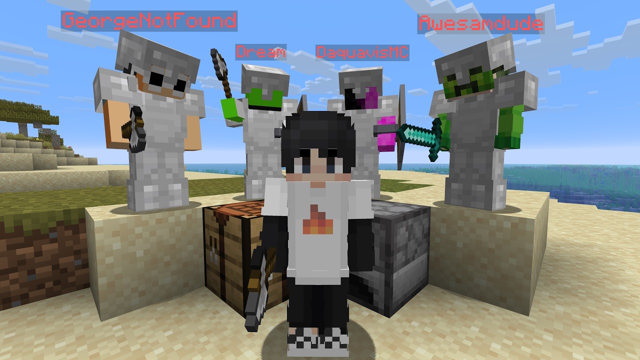 Minecraft Speedrunner VS 4 Infected Hunters