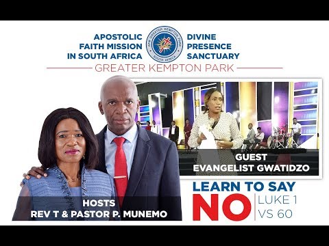 Learn to say NO - Evangelist Gwatidzo