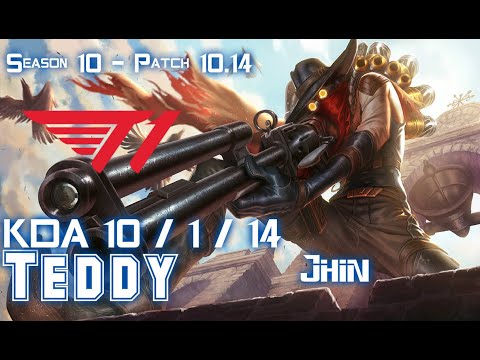 T1 Teddy JHIN vs ASHE ADC - Patch 10.14 KR Ranked