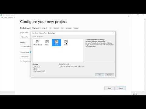 005  Create Xamarin Forms Project