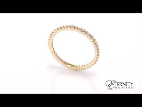 Stackable .50 cttw Diamond Eternity Wedding Band in Yellow Gold (113x)