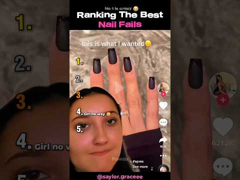 Ranking The BEST Nail Fails (neW) #shortsviral