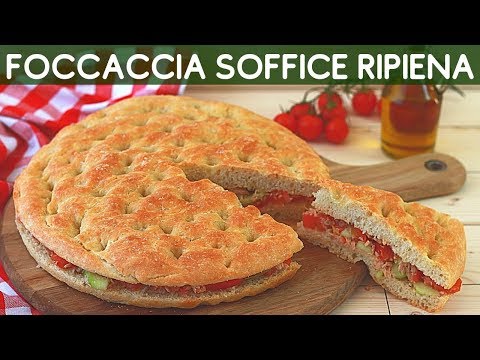FOCACCIA SOFFICE RIPIENA ๐| cacciannanze | ricetta facile | Lorenzo in cucina
