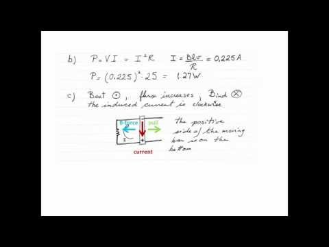 Motional emf, slide wire generator