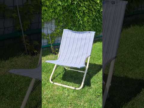 Шезлонг Vitan Мини d22 мм (текстилен голубая полоса) - фото 1 - id-p1418093338