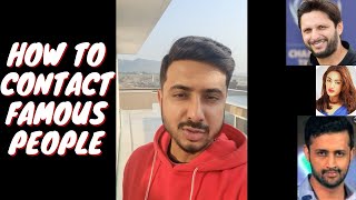 Must Watch if you want to contact Celebrities, Influencers, and Famous People | Right way To Contact