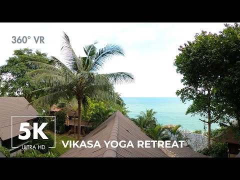 Distant Ocean Sounds From Villa at Vikasa Yoga in Koh Samui, Thailand - Virtual 360° VR Ultra HD