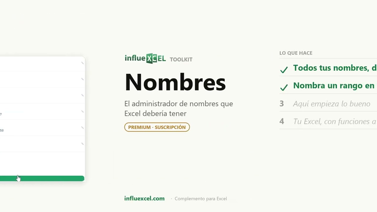 Vídeo: El Administrador de nombres de Excel, sin el diálogo: ver, buscar, editar y saber dónde se usa cada nombre