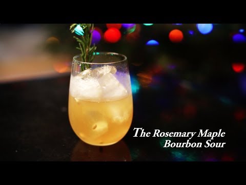 Holiday Wine & Liquor - Rosemary Maple Bourbon Sour...
