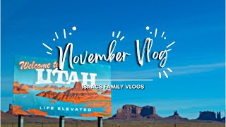 NOVEMBER VLOG - Utah Thanksgiving Trip, First Snowfall, Temple Square