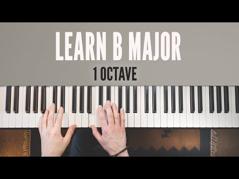 How to play B major scale on piano - Right Hand, Left Hand, Both Hands Together // 1 Octave tutorial