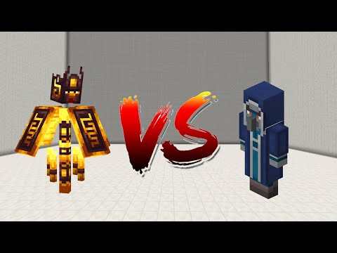 minecraft mobs battle 12- hovering inferno vs iceologer