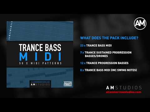 Trance Midi - 50 X Bass Patterns -  allanmorrowstudios.com