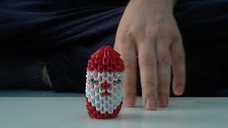 How to make 3d origami Santa Claus