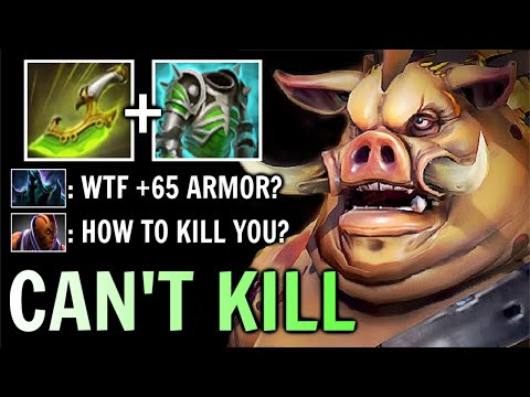 -90% DAMAGE +65 ARMOR Swift Blink Bristleback 1v5 Can't Kill vs AM Late Most Imba Hero in Dota 2
