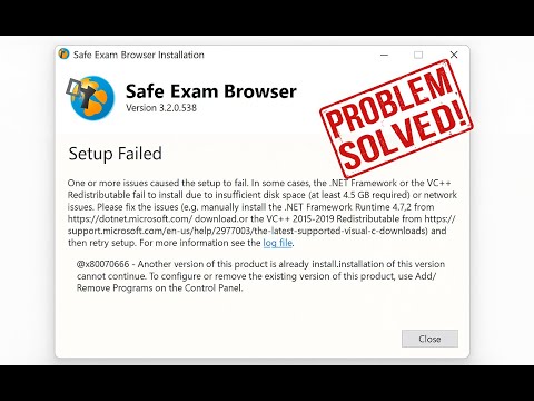 ✅ SAFE EXAM BROWSER ERROR 2025 – 100% FIXED!  SEB Not Opening  Installation Failed Windows 10/11