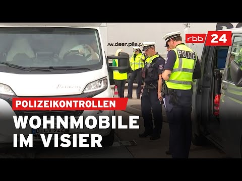 Wohnmobil-Kontrolle: Polizei stoppt Camper auf der A9