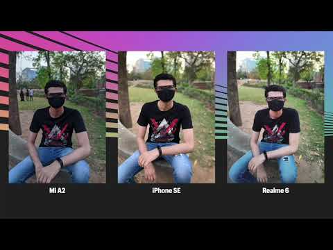 Mi A2 VS iPhone SE VS Realme 6 - Camera Comparison