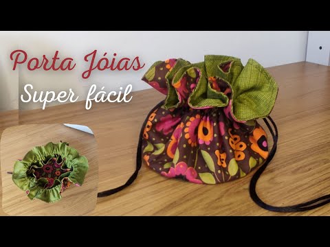 PORTA JÓIAS DE TECIDO - Passo a Passo para INICIANTES