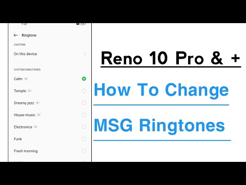 OPPO Reno 10 Pro & + How To Change Message Ringtone