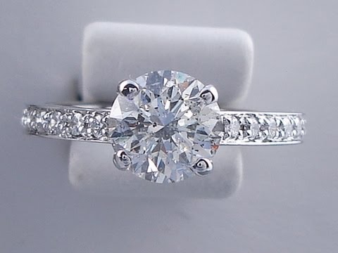1.53 ctw Round Brilliant Cut H SI2 Diamond Engagement Ring - BigDiamondsUSA