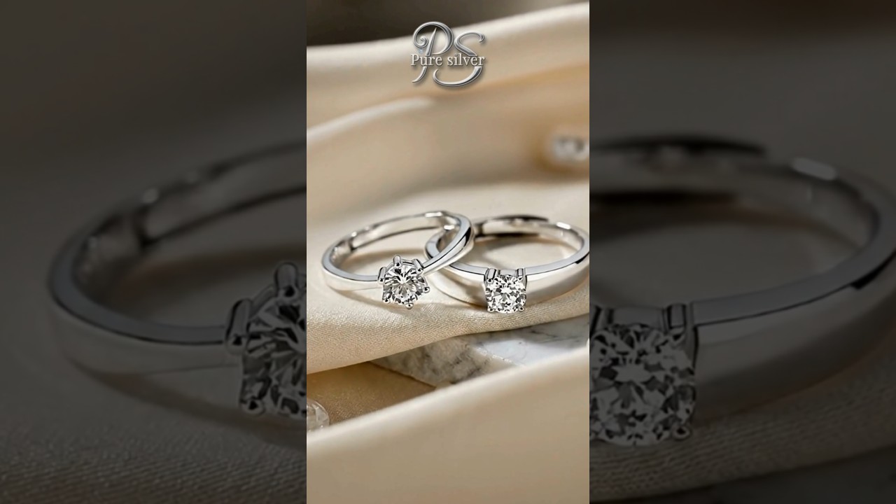 single stone matching rings Pure Silver Jewelry #925silver #zirconjewelry #ring #925sterlingsilver