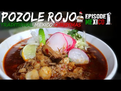POZOLE ROJO DE PUERCO RECIPE (RED POZOLE) + CHRISTMAS AROUND THE WORLD | MEXICO