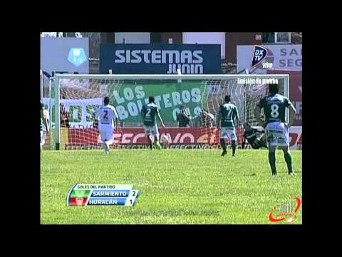 RESUMEN DEL PARTIDO SARMIENTO 2 HURACAN 1 - FECHA 5 - B NACIONAL (08 09 2012)
