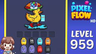 Pixel Flow Level 959 Solution Walkthrough