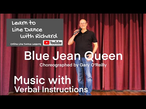 IMPROVER LINE DANCE LESSON 131 - Blue Jean Queen - Part 2 - Music with verbal instruction