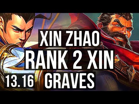 XIN ZHAO vs GRAVES (JNG) | Rank 2 Xin, 500+ games, 13/4/10, Dominating | TR Grandmaster | 13.16