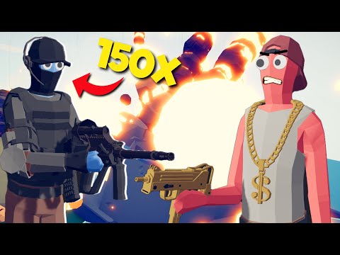 Can 150x FBI Destroy Gang base? - Totally Accurate Battle Simulator TABS