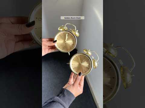 Aesthetic Golden Alarm Clock 🌷✨🎀#trendingonshorts #kawaii #clock #alarm #mini #alarmclock