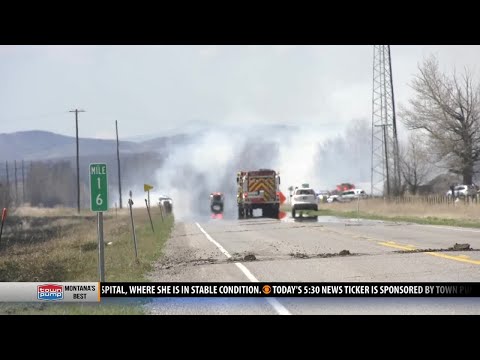 Firefighters contain train-sparked fire between Manhattan and Belgrade
