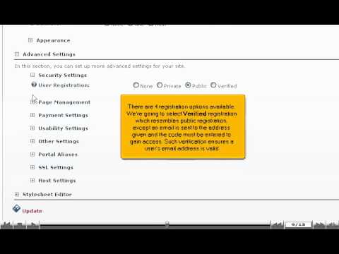 How to change registration options in DotNetNuke - DotNetNuke Tutorials