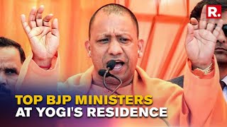 Yogi Adityanath Meets New MLAs At His Residence Ahead Of Oath-taking Ceremony