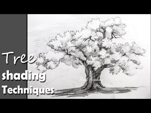 Mountains and Pine Tress Watercolor Pencil Landscape Drawing | steps to follow