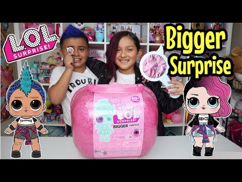 LOL Surprise Bigger Surprise Unboxing with Real Life Rocker and Punk Boi!! Video