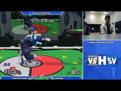 VsHSV February 2020: bustedcondom (Falco) vs Daundy (Marth) - Loser's Semis, SSBM Singles