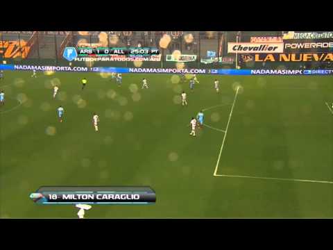 Gol Caraglio. Arsenal 1 - All Boys 0. Fecha 14. Torneo  Inicial 2013. Fútbol Para Todos.