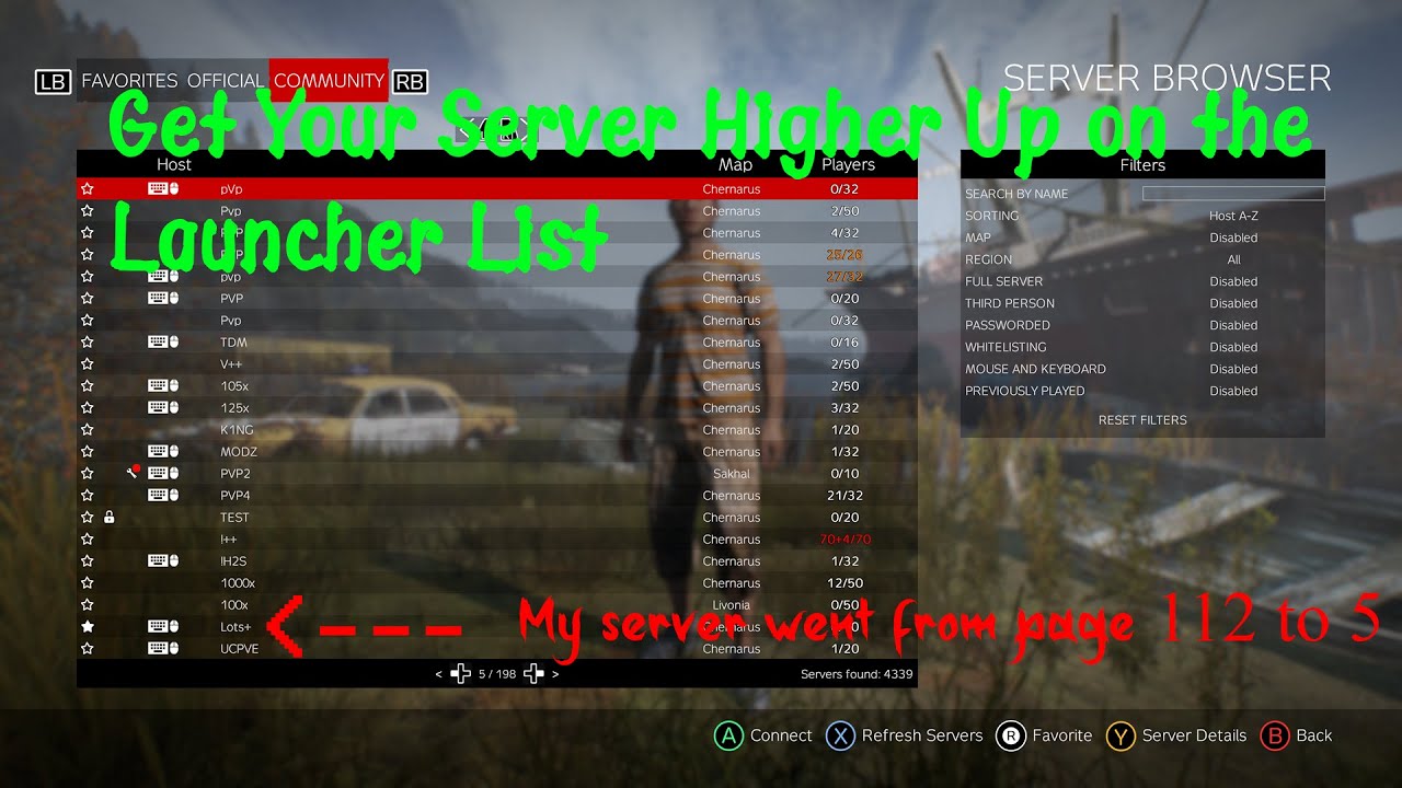 Mastering DayZ Server Visibility - Climb the launcher List!