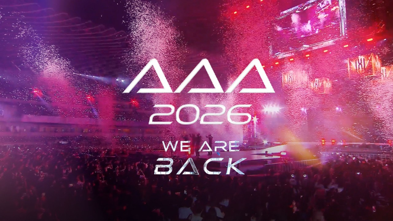 Still from the official “We are back” AAA 2026 teaser, posted by the Asia Artist Awards channel