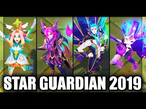 All New Star Guardian 2019 Skins Spotlight Xayah, Rakan, Zoe, Neeko (League of Legends)