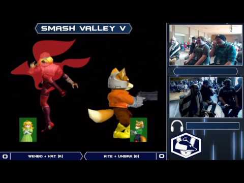 Smash Valley V Melee Doubles - Wenbo + Hat (Red) vs Kite + Umbra (Green) - Winners Bracket