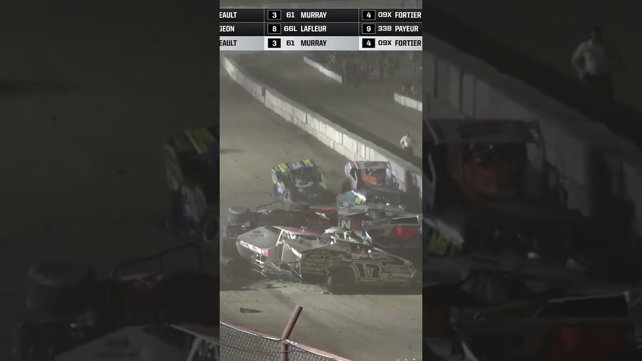 Huge pileup in the Sportsman feature at Autodrome Granby