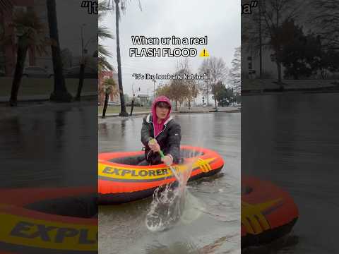 TRAPPED in a real flash flood: