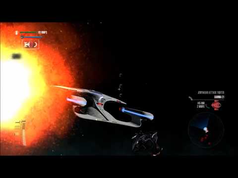 Star Trek Legacy: Ultimate Universe 2.2 - Galaxy Class Fleet vs. Dominion Fighters!