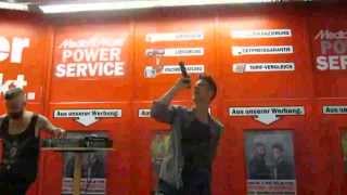 Luca Hänni & Christopher S - I Can't Get No Sleep [Media Markt Heidelberg-Rohrbach ~ 12.04.14]