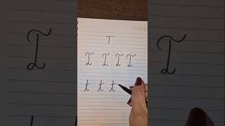 Letra T cursiva #caligrafia #cursiva #educativo #letracursiva #atividade #abcd #abc #alfabeto