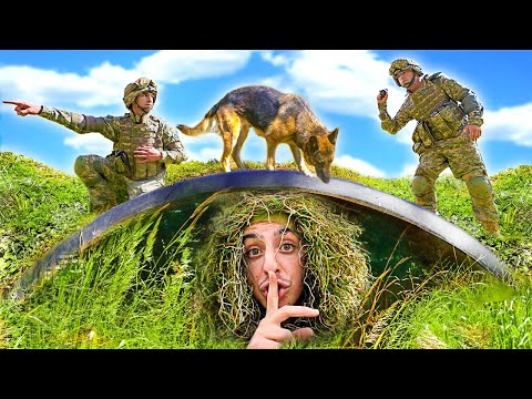 I Challenged the ACTUAL MILITARY to Camo Hide and Seek!